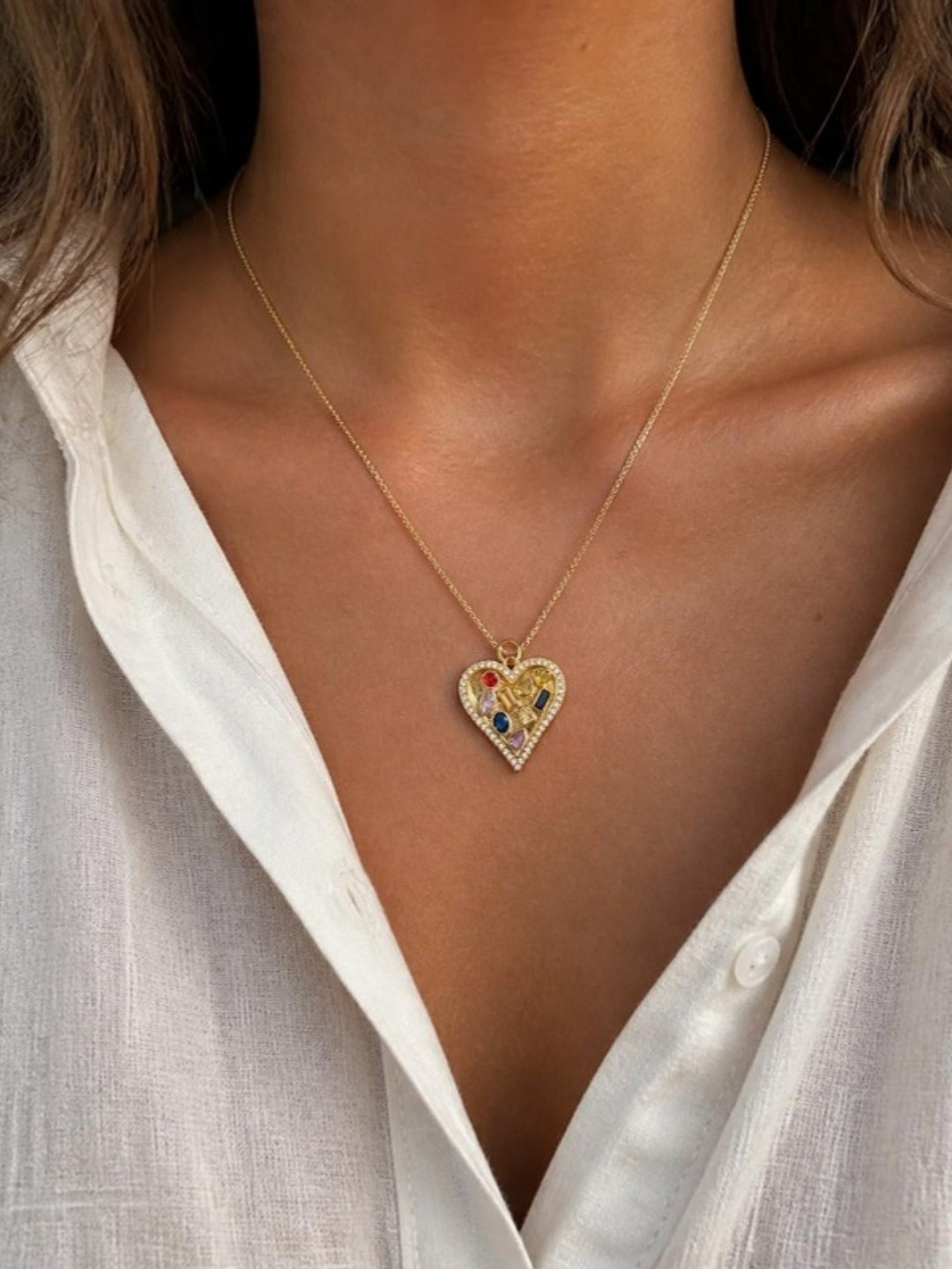 Havana Heart worn on the Siena Chain – Gemmies