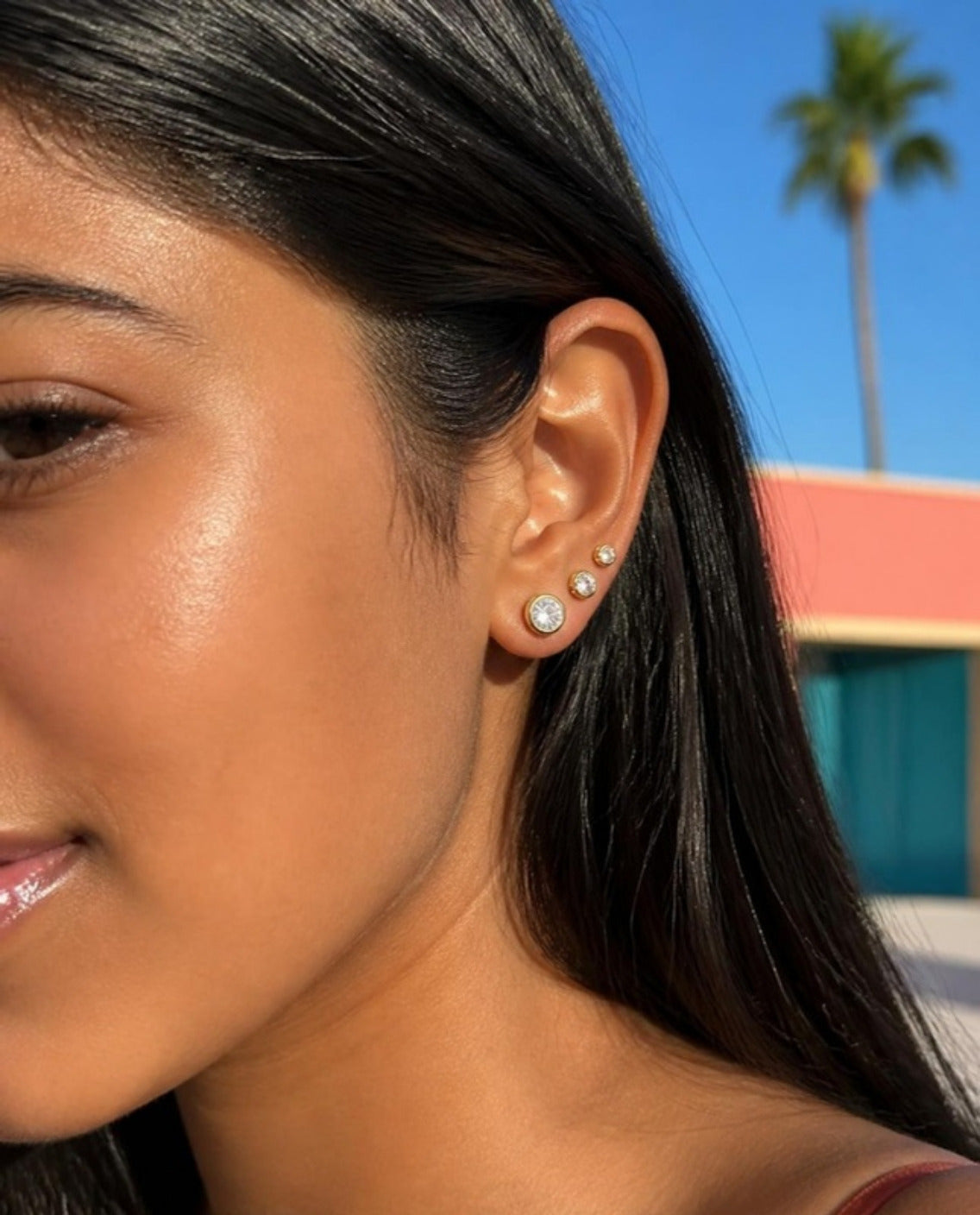 The Maggiore Studs worn – Gemmies