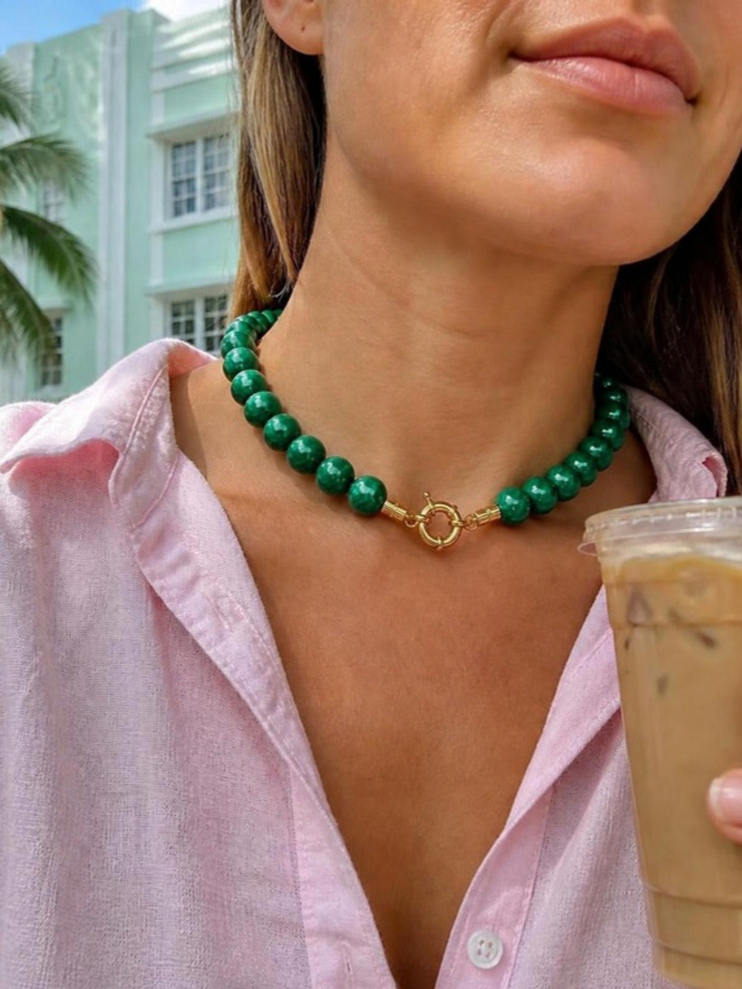The Fern Necklace green styled – Gemmies