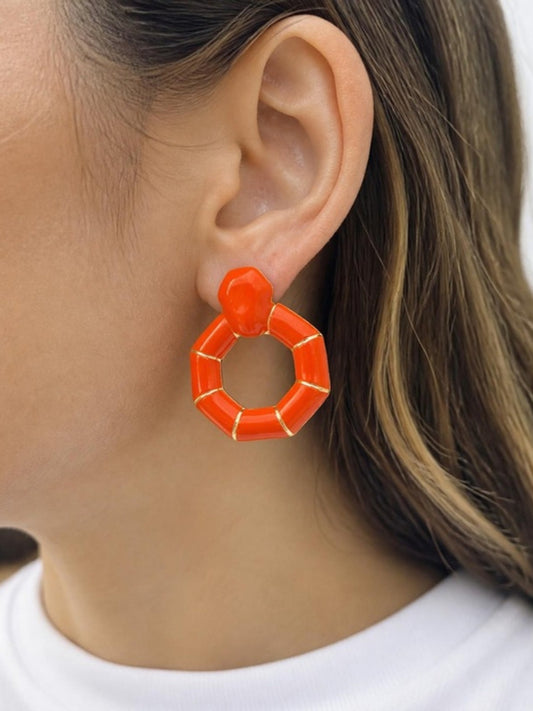 The Dita Hoops orange worn – Gemmies