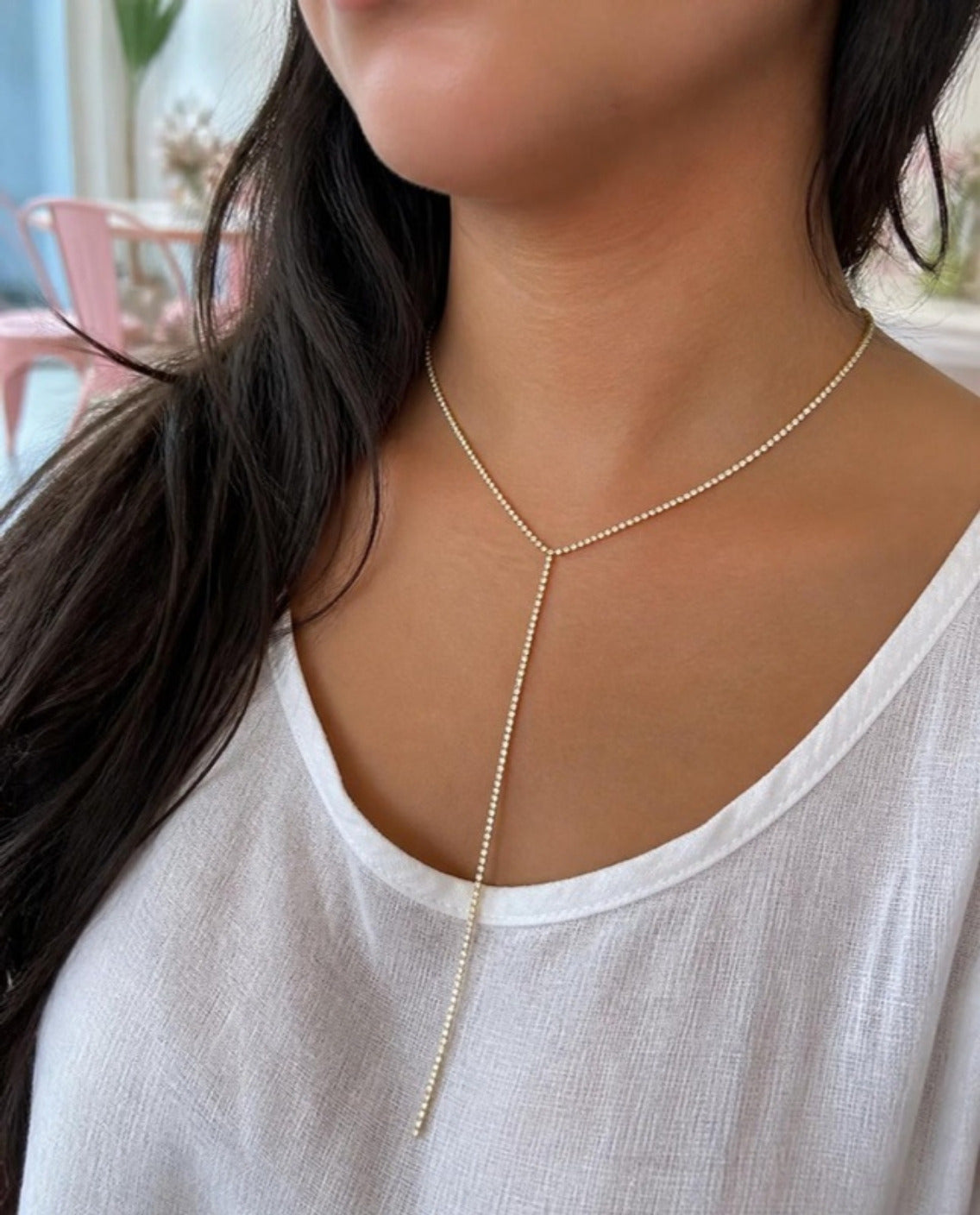 The Celeste Lariat worn – Gemmies