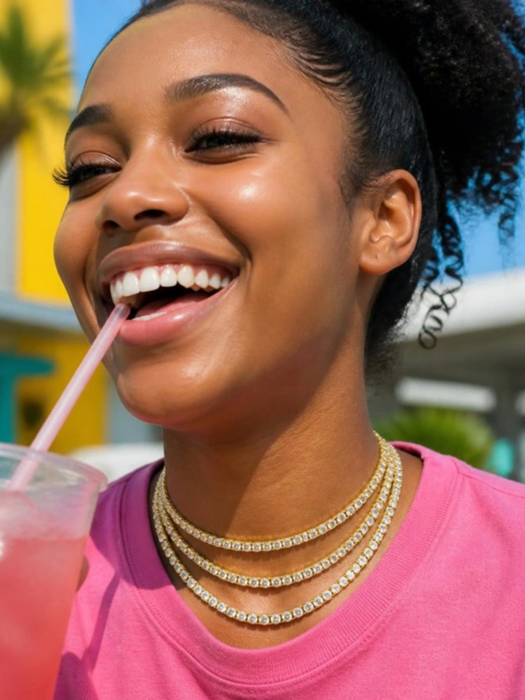 The Coco Tennis Necklace styled – Gemmies