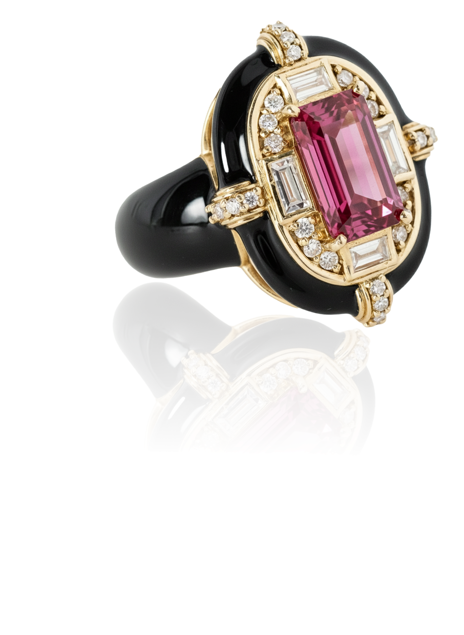 black + pink sapphire