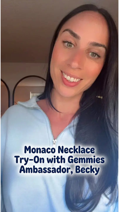 The Monaco Necklace try-on with Gemmies ambassador Becky