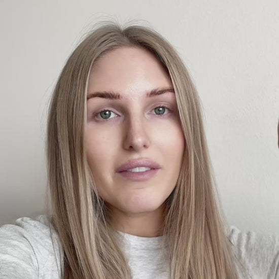 Customer unboxing and wearing the Copacabana Rainbow Hoops